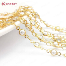 (40477)50CM 24K Brass with Bead Special Necklace Bracelets Chains Jewelry Making Supplies Diy Findings Accessories
