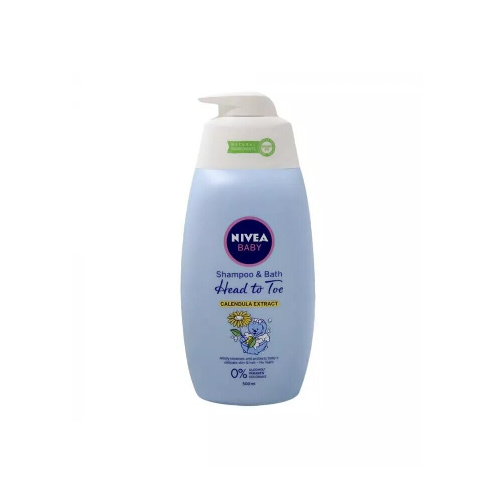 Babies formula Gentle Shampoo & Bath for Babies: Nivea Baby Head To Toe Shampoo & Bath 500 mL