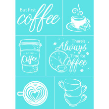 2 Pcs Self-Adhesive Silk Screen Printing Stencil Cup Pattern Reusable Mesh Transfer Silk Screen Stencils for Painting on Wood