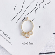DIY alloy electroplating jewelry and special-shaped hollow small pendant earrings material accessories