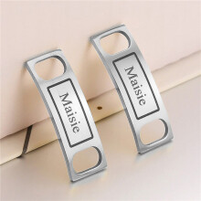 Shoe Buckle for Men Personalized Engraved Stainless Steel Tag Name Shoes Buckles Women Sneakers Boots Jewelry Accessories