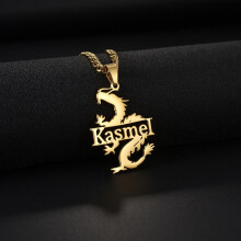 Name Pendant Necklace Variety Boys Chains Stainless Steel Jewelry For Birthday Gift Boy Girl Kids Chain Accessories