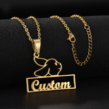 Name Pendant Necklace Variety Boys Chains Stainless Steel Jewelry For Birthday Gift Boy Girl Kids Chain Accessories