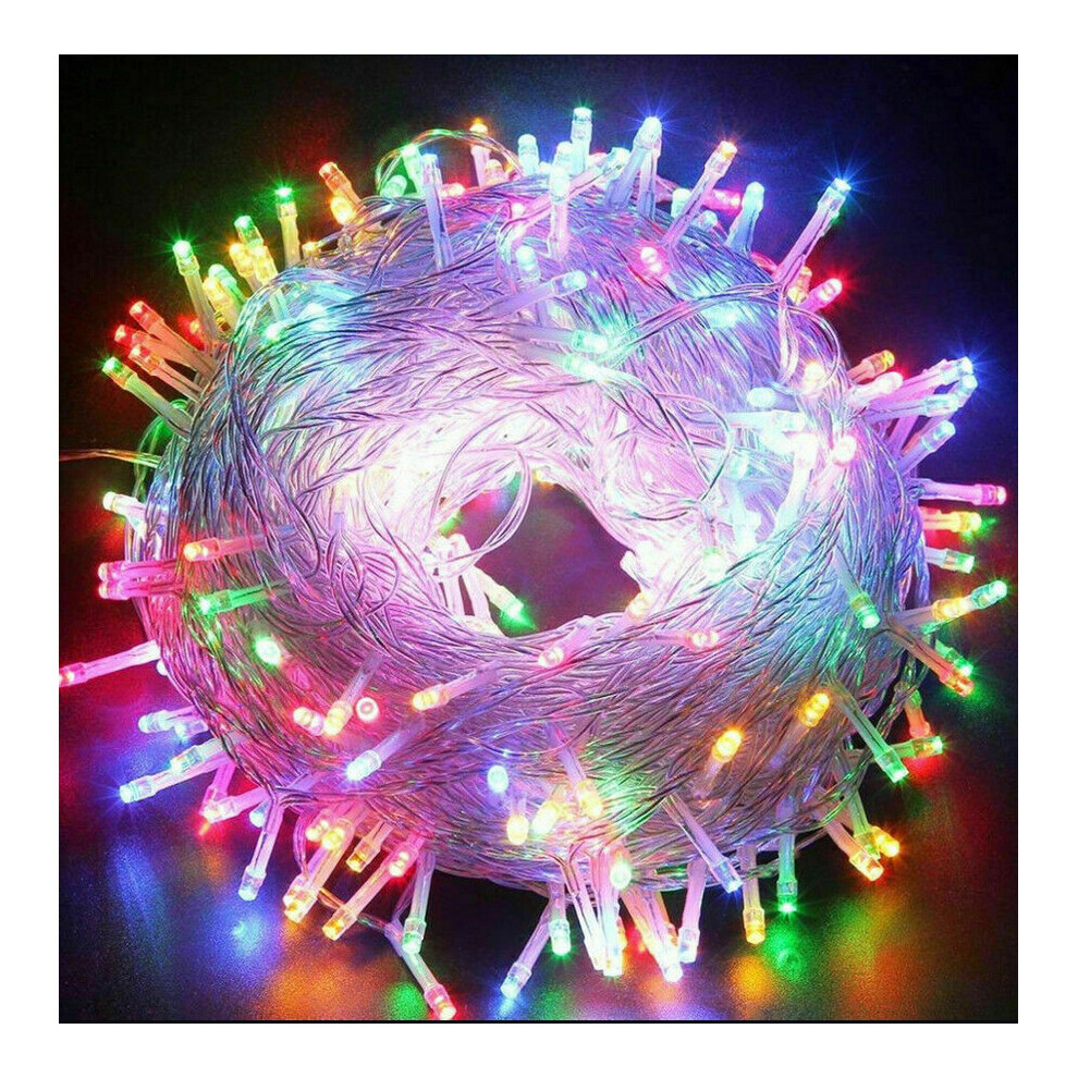 (10M 100LEDS Plug In, Multicolor	) LED String Fairy Light Plug In Waterproof Lighting