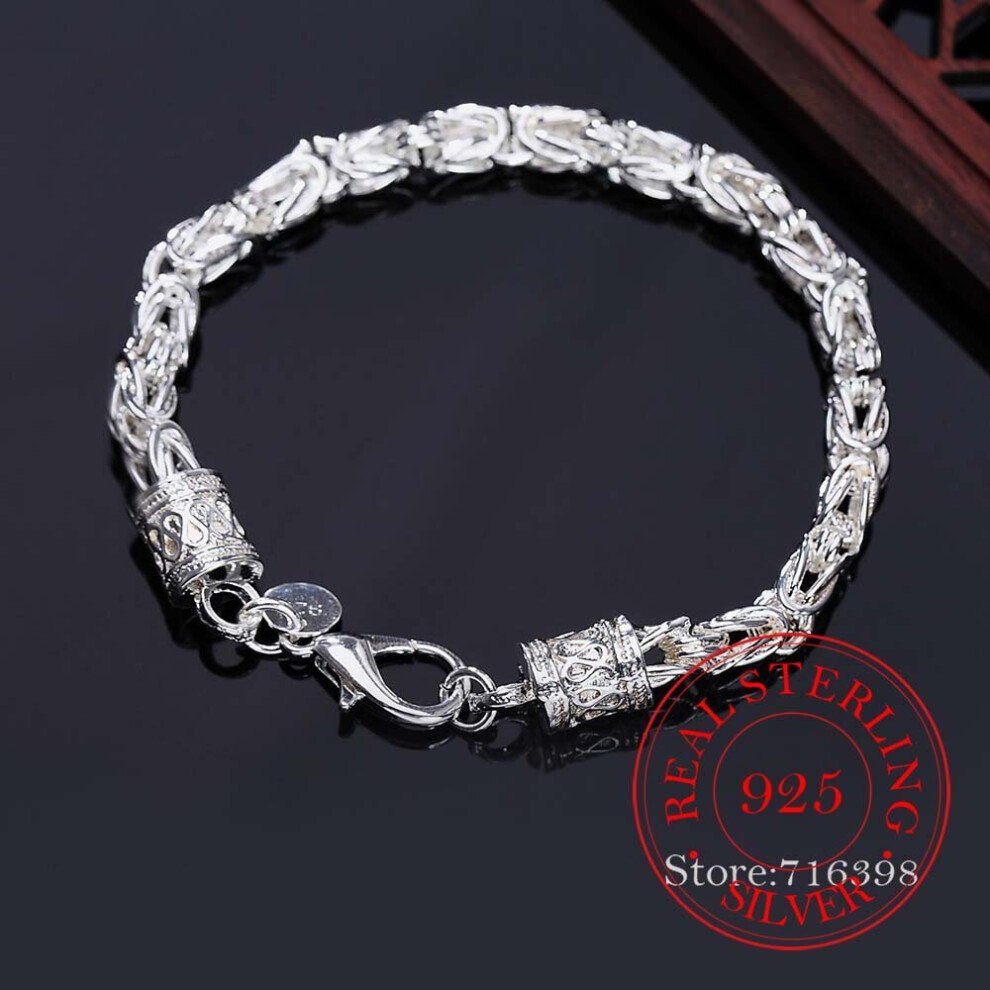 925 Sterling Silver Bracelet Classic faucet Charm Bracelets & Bangles Chains For Men and Women Fine Jewelry Party Gift