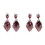 2 Pair Fashion Women Wedding Jewelry Austrian Crystal Long Crystal Drop Crystal Bride Earrings for Women Red 1 1