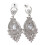 2 Pair Fashion Women Wedding Jewelry Austrian Crystal Long Crystal Drop Crystal Bride Earrings for Women Red 1 4