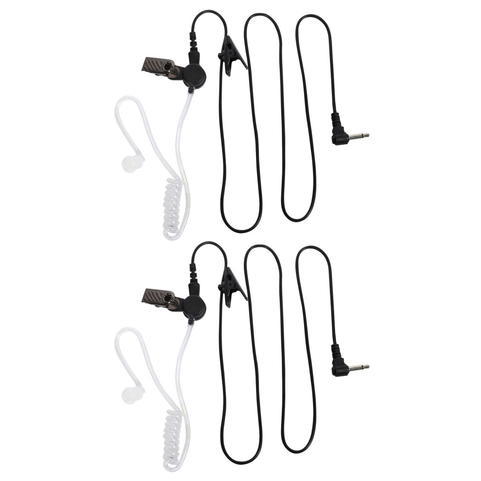 2X Straight Listen Only Transparent Flexible Acoustic Tube Earpiece 3.5Mm Earphone Headset Mono For Walkie-Talkie 4762103378535