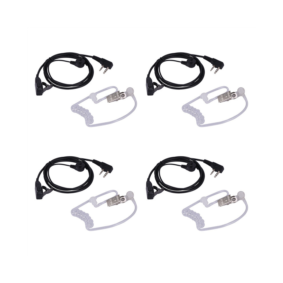 4X 2 Pin Covert Acoustic Air Tube Mic Microphone Earphone Earbud Headset Earpiece Headphone For 4762103382662