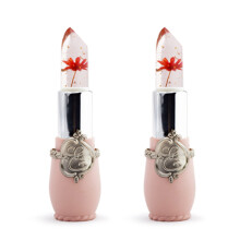 2X Beauty Bright Flower Crystal Jelly Lipstick Temperature Change Color Lip Balm Makeup Red