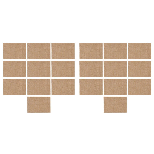 20 Pcs Natural Hessian Burlap Place Mat Table Placemats Coaster Dining Decor