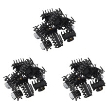 36 Pcs 1.1 Inch Long Black Plastic Mini Hairpin 10 Claws Hair Clip Clamp for Ladies