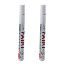 2x White Permanent Car Tyre Tire Metal Paint Pen Marker