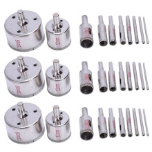 30Pcs Diamond 3-50mm Drill Bit Saw Set Tile Ceramic Marble Glass Cutter