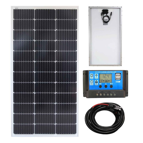 Lowenergie Mono 100W Solar Panel (rigid) Kit 1