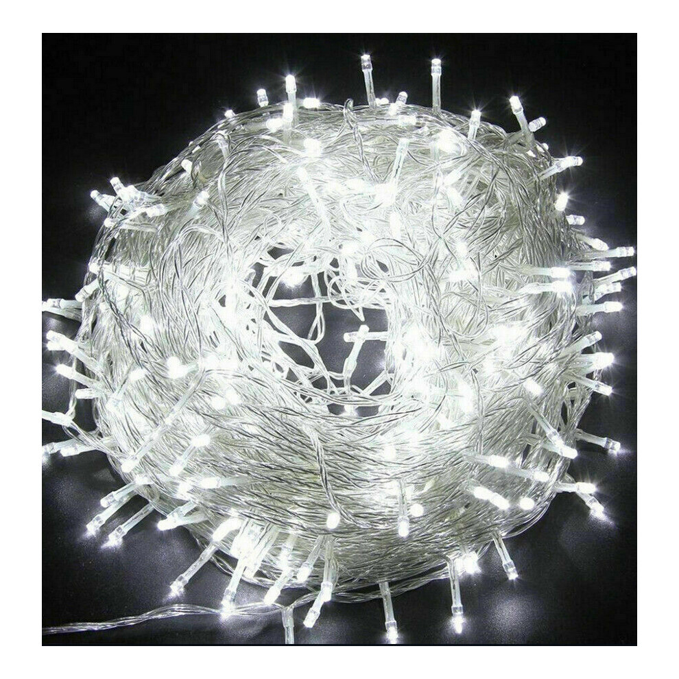 (10M 100LEDS Plug In, Cold White ) LED String Fairy Light Plug In Waterproof Lighting