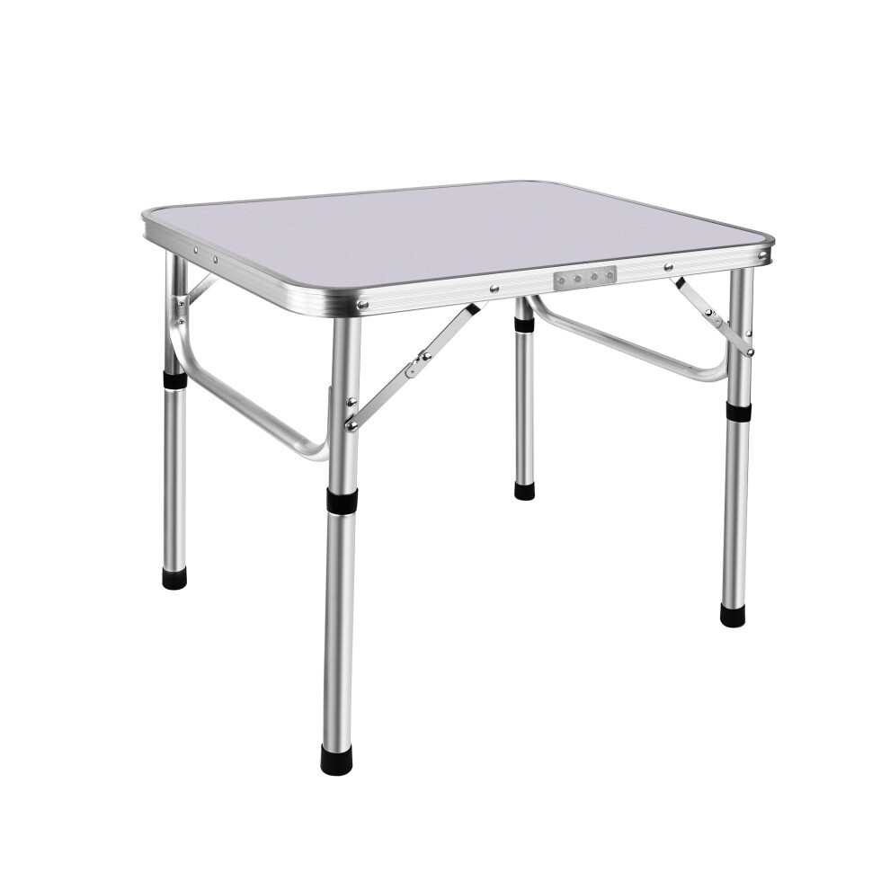 Youseahome Folding Camping Table Aluminium Picnic Portable Party Bbq Tables Indoor Outdoor Height Adjustable White