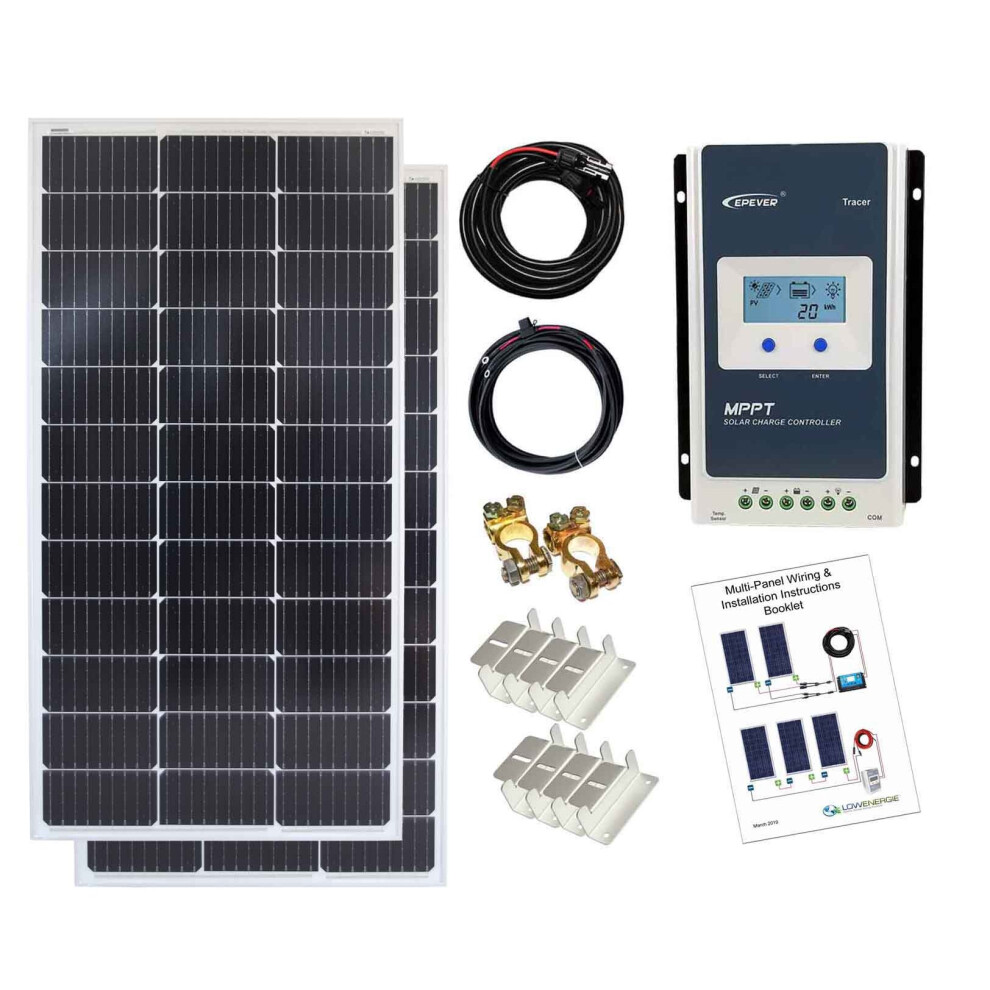 Mono 200W Solar Panel Kit 4 MPPT Charge Controller