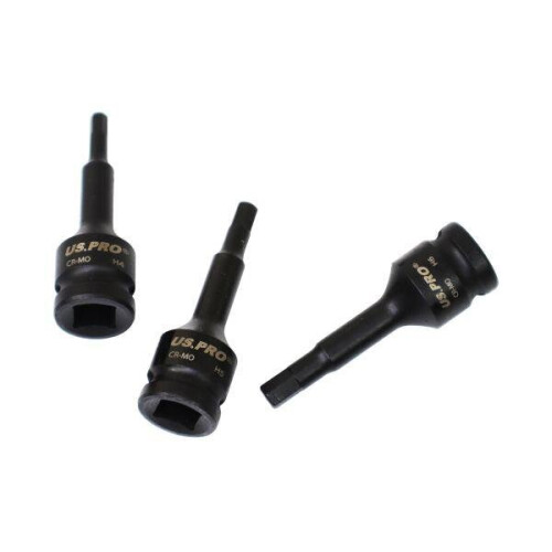 us pro US PRO Tools 7pc 3/8" DR Impact Hex Bit Sockets Set H4 - H12 3989 2