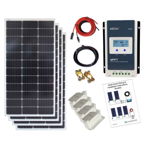 Lowenergie Mono 400W Solar Panel Kit 4 MPPT Charge Controller - 5