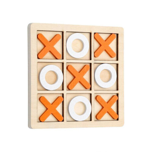Wooden Tic Tac Toe Game | Orange 1