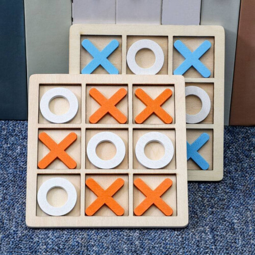Wooden Tic Tac Toe Game | Orange 2
