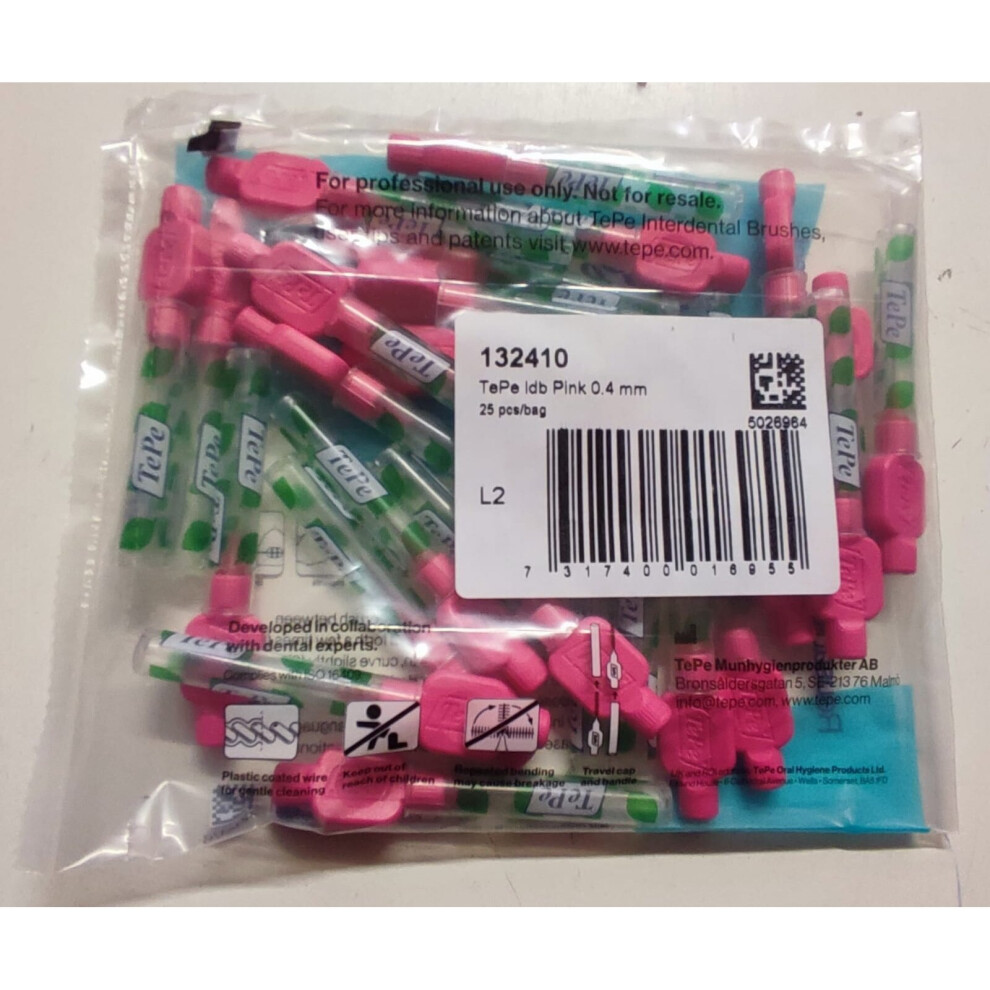 TEPE Original Interdental brush Pink Colours | Pack of 25 Brushes