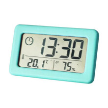 (Blue) Large LCD Screen Electronic Clock Thermometer