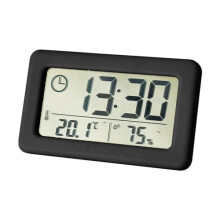 (Black) Large LCD Screen Electronic Clock Thermometer