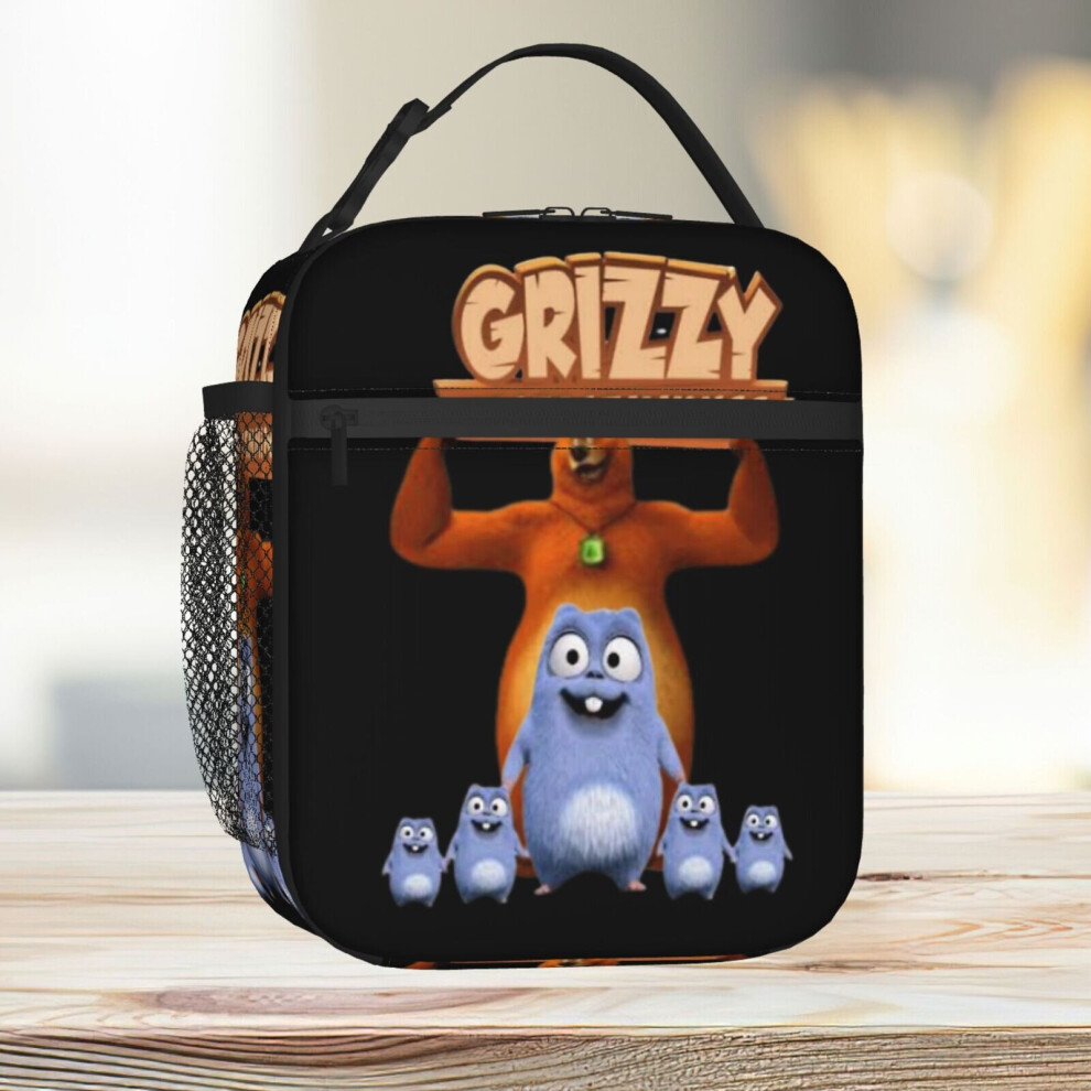 Lunch Bag Grizzy And Lemmings Tote Insulated Cooler Kids School Travel