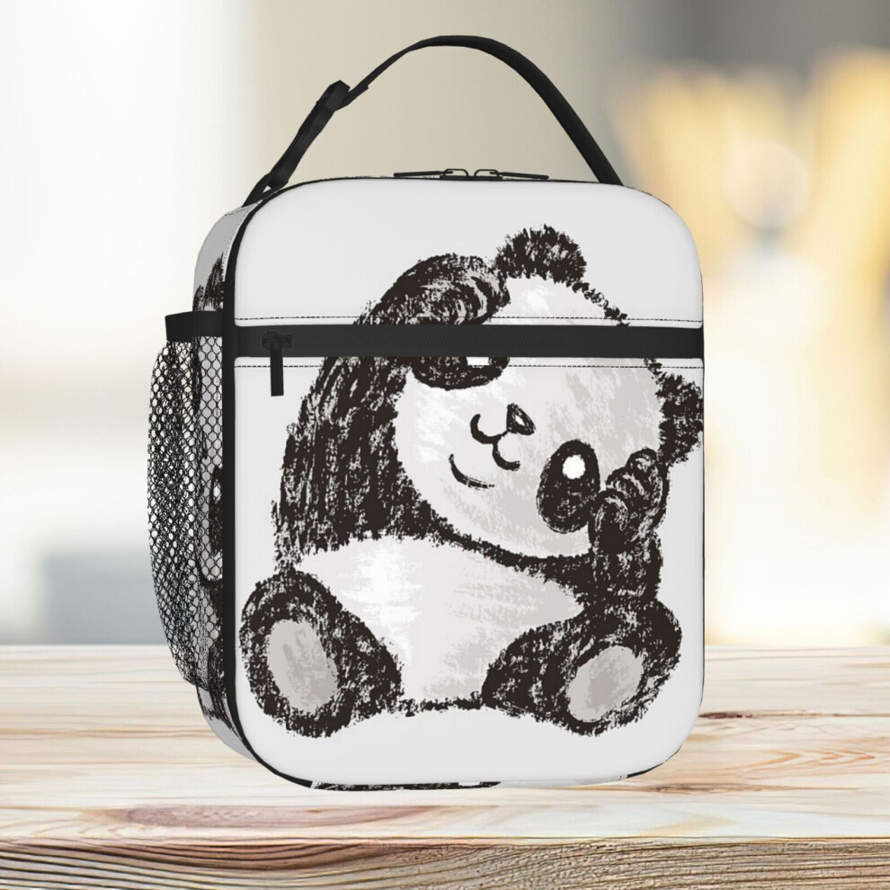 Lunch Bag Cute Panda Tote Insulated Cooler Kids School Travel