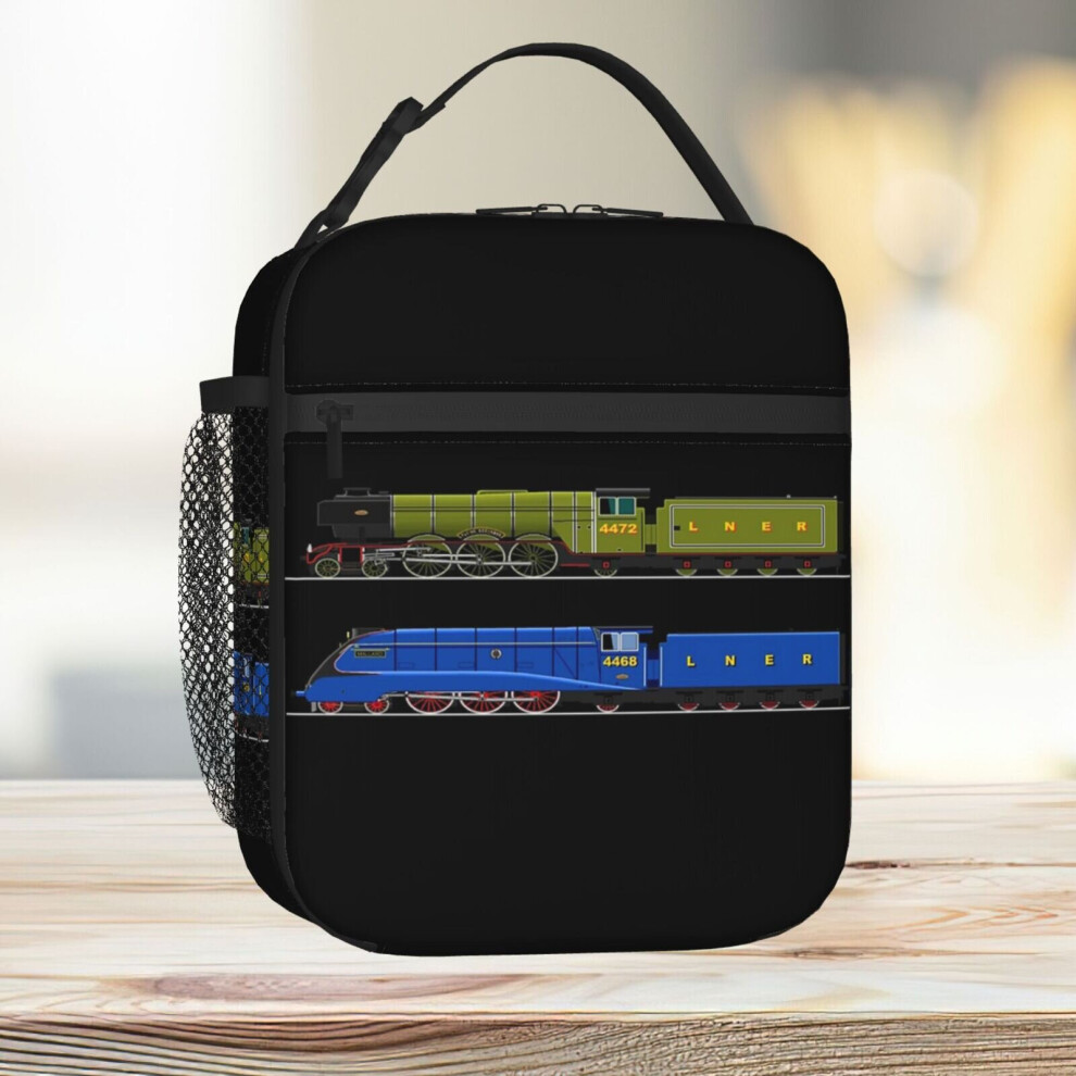 Famgem Lunch Bag Flying Scotsman And The Mallard Tote Insulated Cooler Kids School Travel