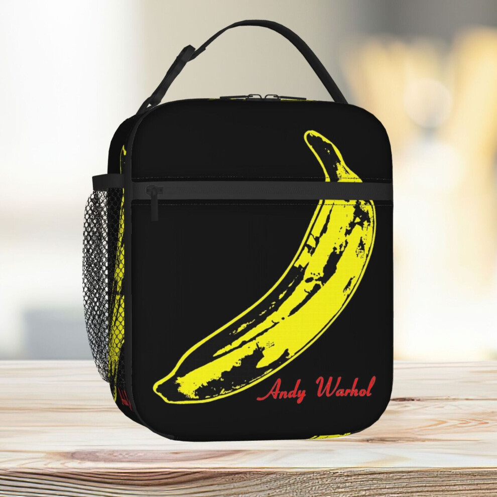 Famgem Lunch Bag Banana Andy Warhol Tote Insulated Cooler Kids School Travel