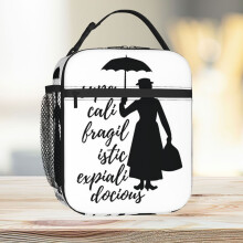 Lunch Bag Mary Poppins - Supercalifragilisticexpialidocious Tote Insulated Cooler Kids School Travel