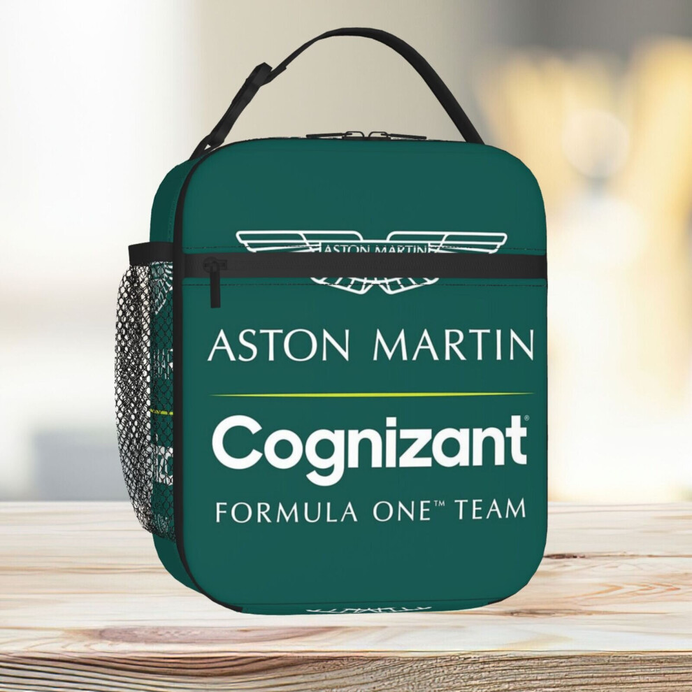 Lunch Bag Aston Martin Cognizant F1 Team Tote Insulated Cooler Kids School Travel