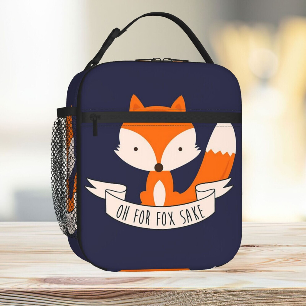Famgem Lunch Bag Oh For Fox Sake Tote Insulated Cooler Kids School Travel
