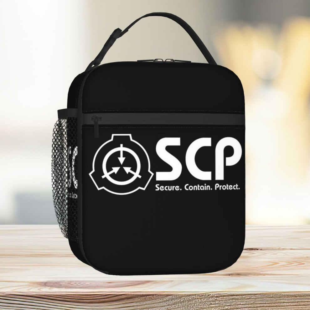 Famgem Lunch Bag Scp Foundation Logo Tote Insulated Cooler Kids School Travel