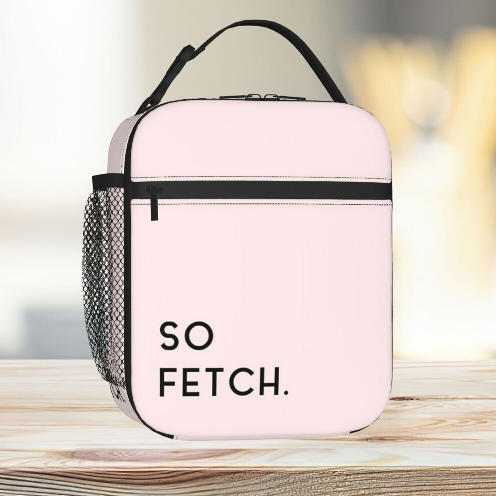 Lunch Bag Mean Girls - So Fetch In Pink Tote Insulated Cooler Kids School Travel