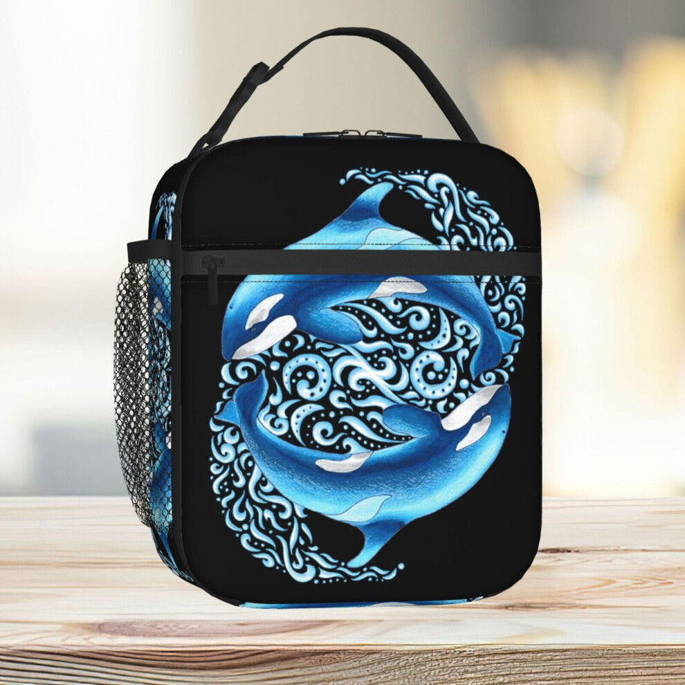 Lunch Bag Orca Totem Tote Insulated Cooler Kids School Travel