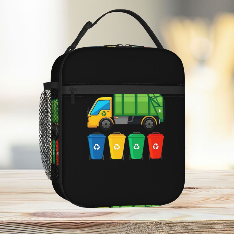 Lunch Bag Garbage Truck Tote Insulated Cooler Kids School Travel