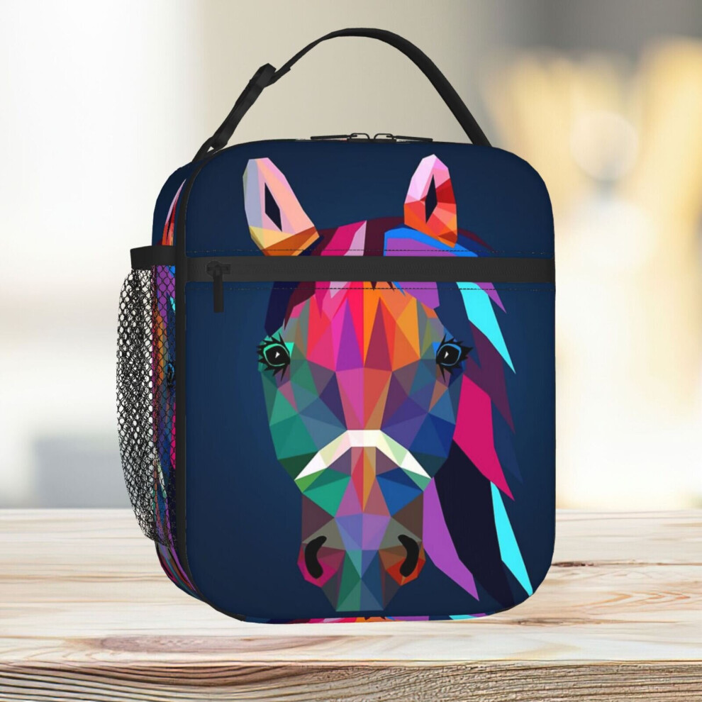 Lunch Bag Horse Tote Insulated Cooler Kids School Travel