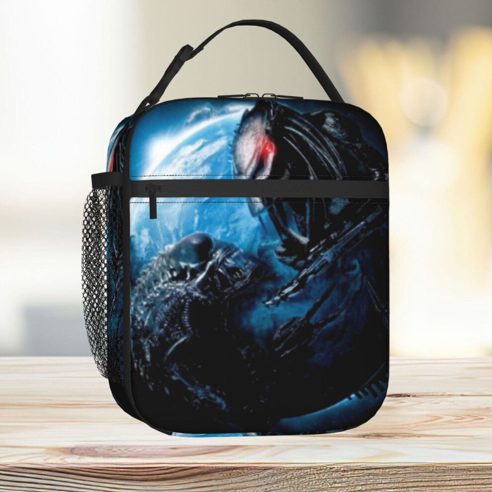 Lunch Bag Predator Fight Tote Insulated Cooler Kids School Travel