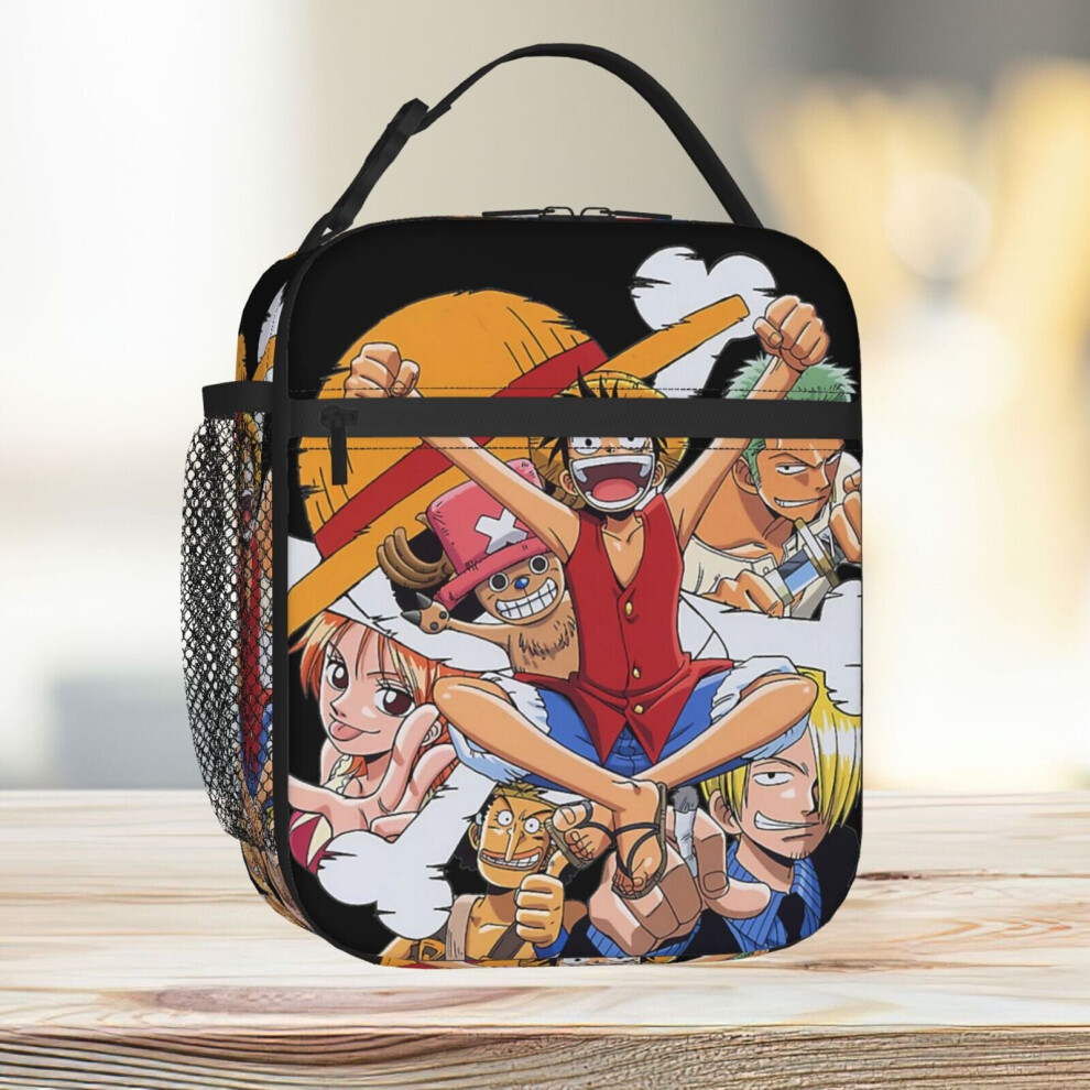 Lunch Bag One Piece Zoro Luffy Tote Insulated Cooler Kids School Travel