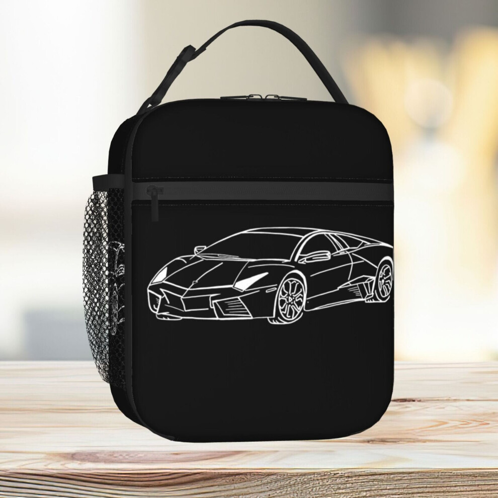 Lunch Bag Lamborghini Reventon Tote Insulated Cooler Kids School Travel