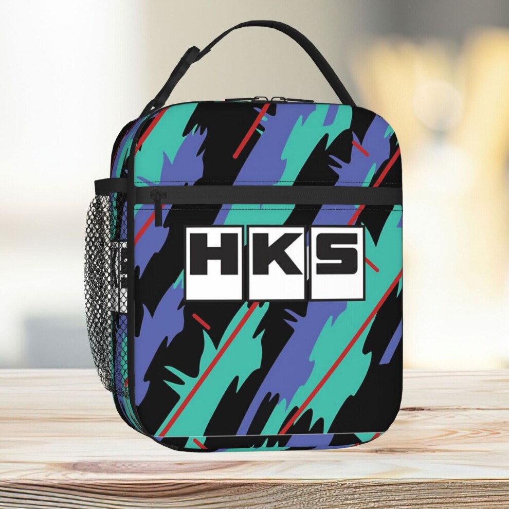 Lunch Bag HKS Retro Pattern Tote Insulated Cooler Kids School Travel