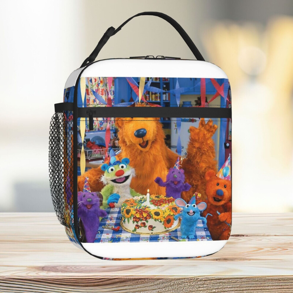 Famgem Lunch Bag Bear In The Big Blue House Tote Insulated Cooler Kids School Travel