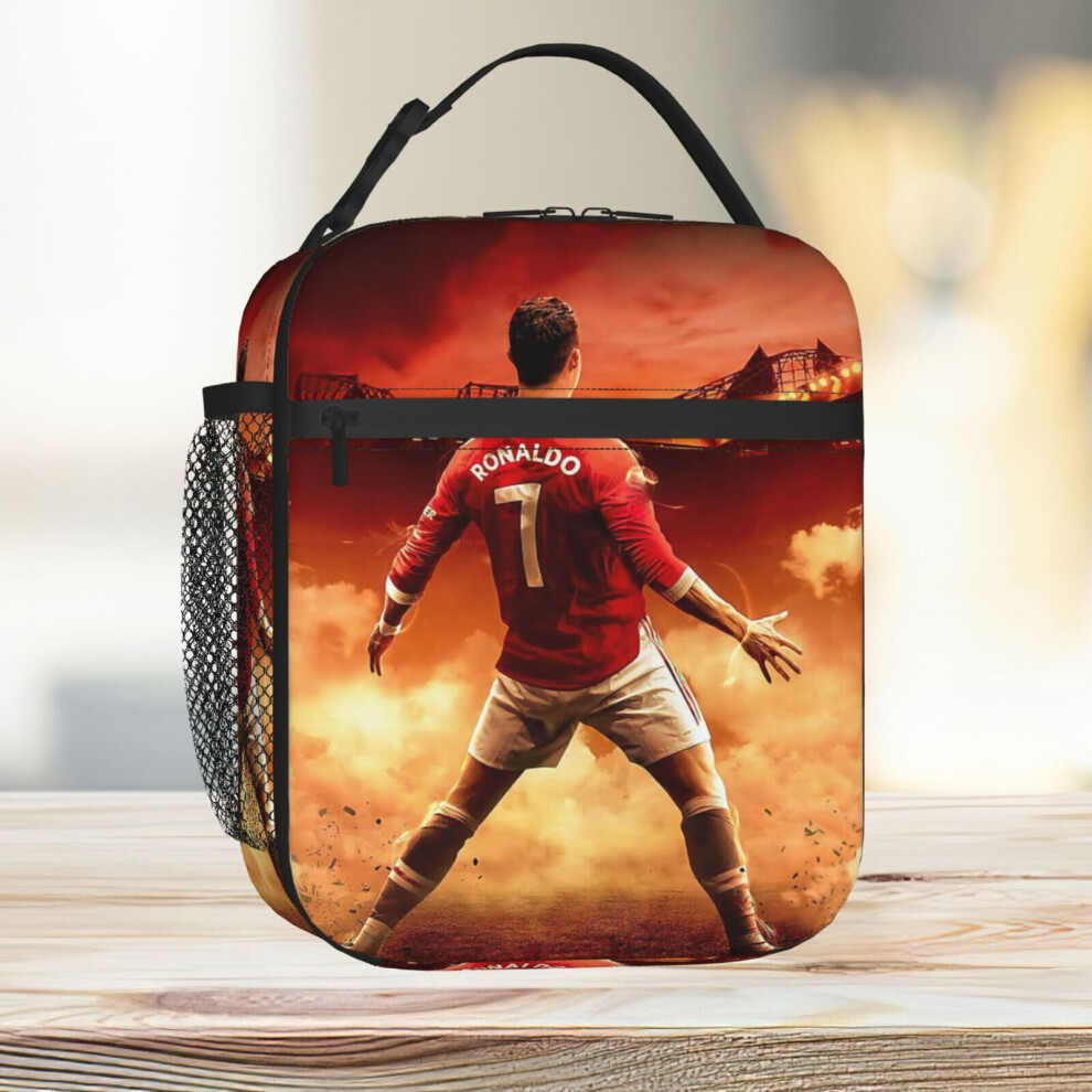 Famgem Lunch Bag Ronaldo Cr7 Siuuu Manchester Gifts Tote Insulated Cooler Kids School Travel
