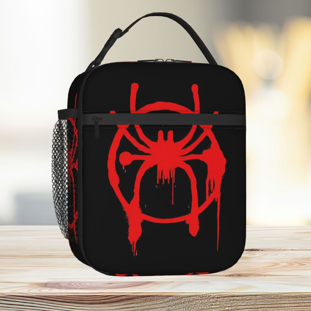 Lunch Bag Miles Morales Logo Tote Insulated Cooler Kids School Travel