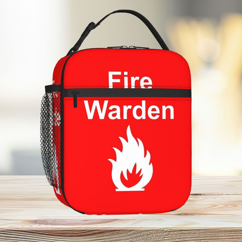 Famgem Unisex Kids Lunch Bag Fire Warden By Exit Incorporated Tote Insulated Cooler Kids School Travel