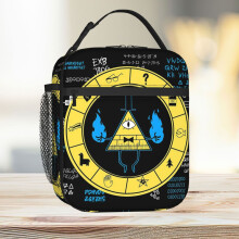 Lunch Bag Gravity Falls - Bill Cipher Zodiac Tote Insulated Cooler Kids School Travel